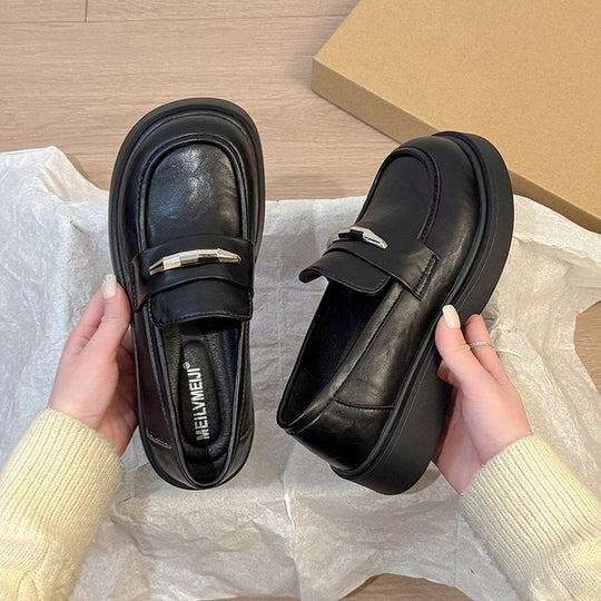 Damen modische Chunky Slipper mit eleganter Schnallenverzierung EB