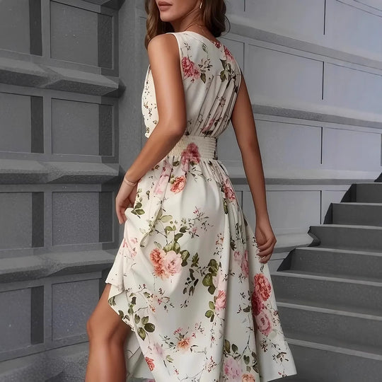 Damen Verspieltes A-Linien Kleid mit floralen Details EB