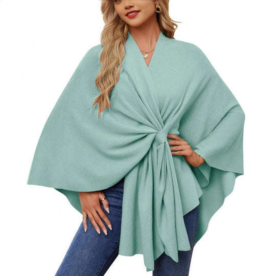 Damen modischer Wickelmantel mit trendigem Design EB