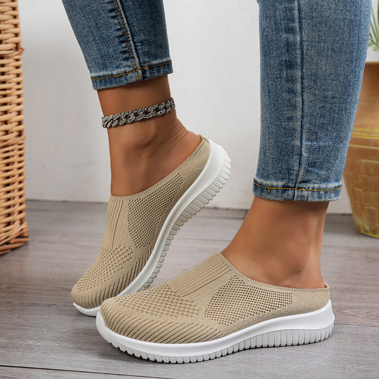 Damen Leichte und atmungsaktive Slipper mit flexiblem Obermaterial EB