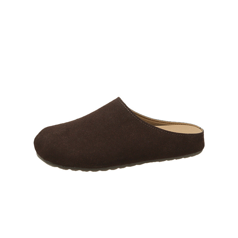 Damen bequeme Pantoletten aus hochwertigem Wildleder mit komfortabler Innensohle EB
