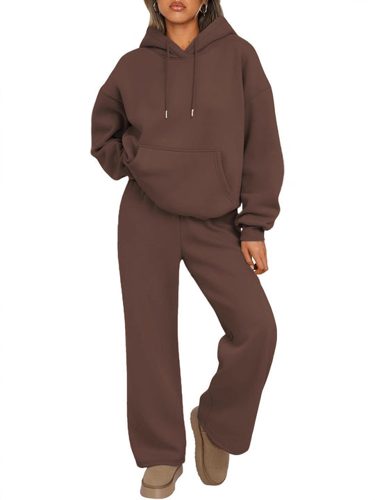 Unisex minimalistischer Kapuzenpullover aus French-Terry mit flachem Kordelzug und verstärkter Nackenpasse EB