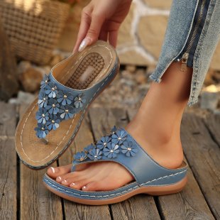 Damen Blumige Wellness-Sandalen EB