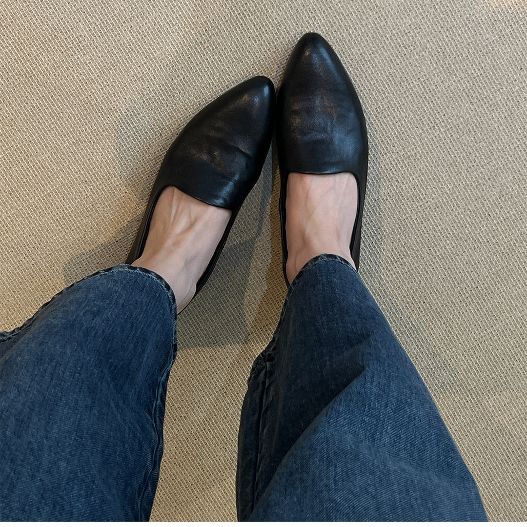 Damen elegante Slippers mit spitz zulaufendem Design und bequemem Fußbett EB