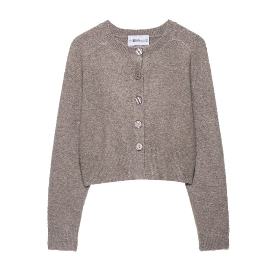 Damen Strickjacke mit Knopfleiste und lässigem Schnitt EB