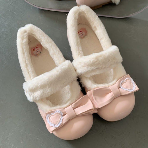 Damen Hausschuhe mit weichem Innenfutter und charmantem Schleifen-Design EB