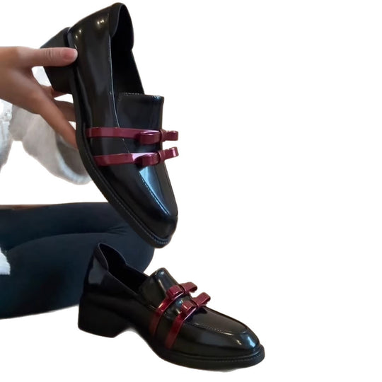 Damen Elegante Mokassins mit stilvoller Schleifenverzierung EB
