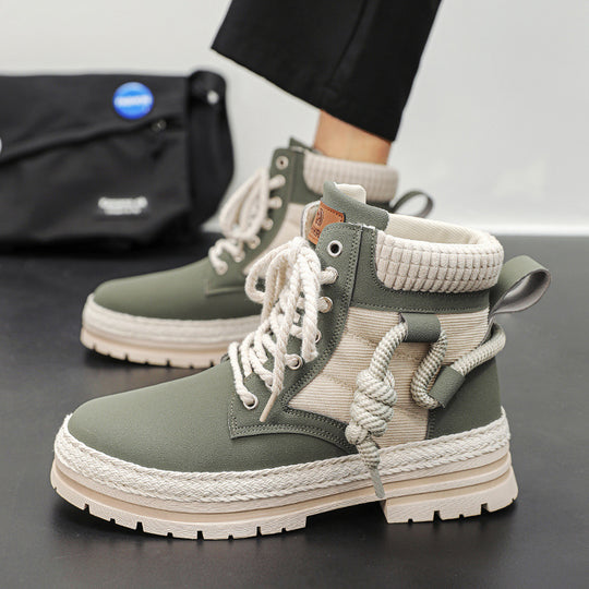 Damen modische und bequeme Winterstiefel mit hohem Kragen und rutschfester Sohle EB