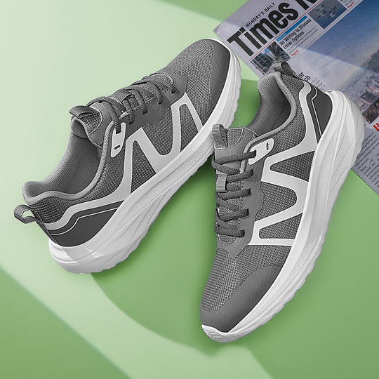 Unisex leichte Mesh‑Walking‑Sneaker mit ergonomischer Wellen‑Zwischensohle und rutschfester Laufsohle EB