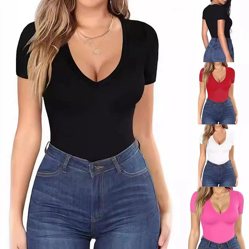 Damen Body mit tiefem V-Ausschnitt EB
