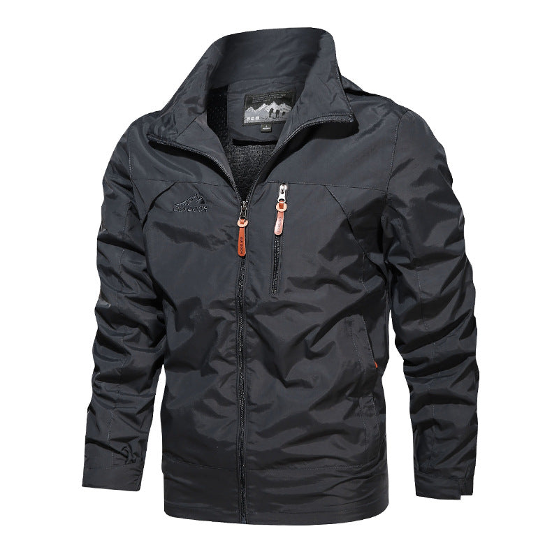 Herren nan leichte wasserabweisende Softshell Outdoorjacke mit Kapuze Brusttasche EB