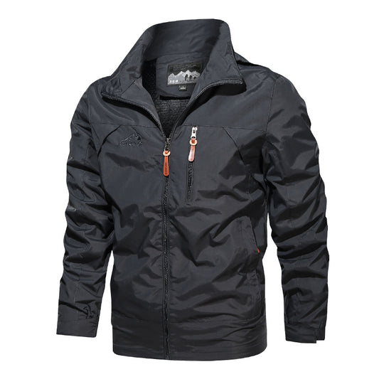 Herren nan leichte wasserabweisende Softshell Outdoorjacke mit Kapuze Brusttasche EB