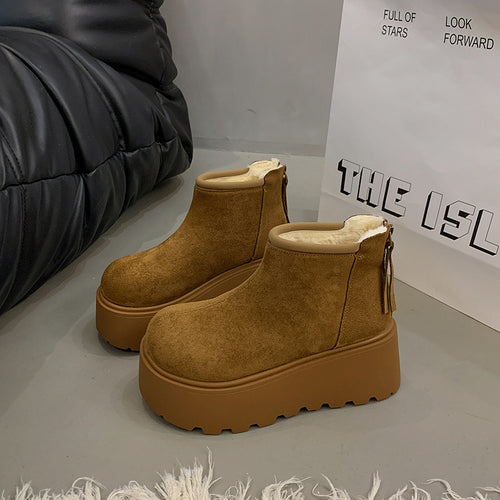 Damen Platform-Stiefelette mit kuscheligem Innenfutter EB