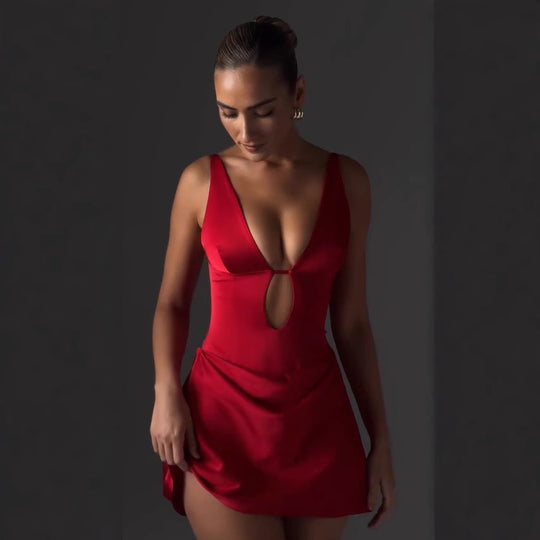 Damen Décolleté Kleid EB