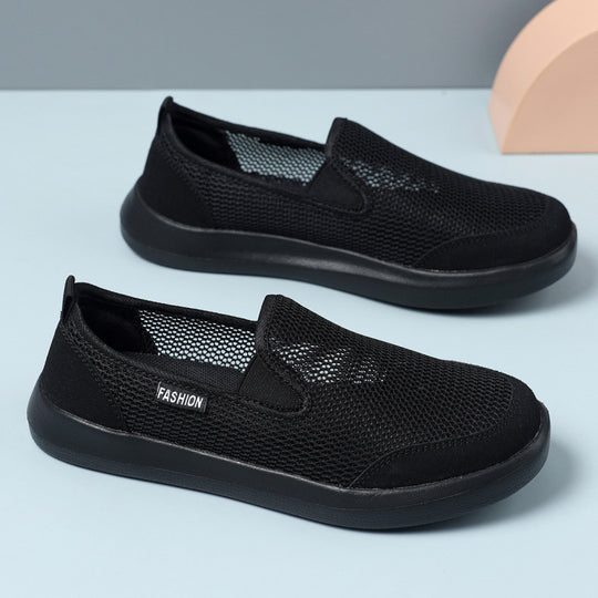 Damen Atmungsaktive Slip-On Schuhe aus Netzmaterial EB