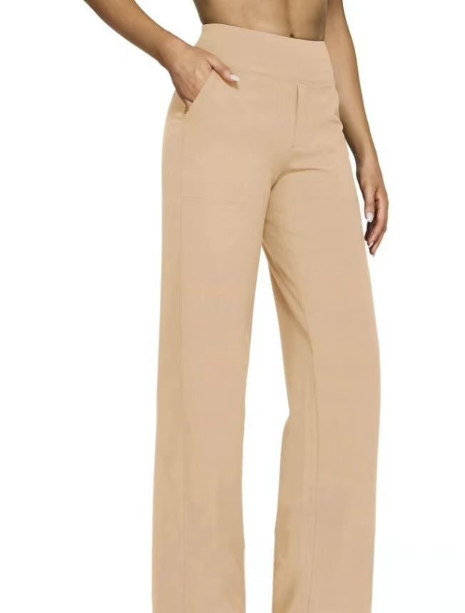 Damen Weit geschnittene Komfort-Hose mit elastischem Bund und praktischen Taschen EB