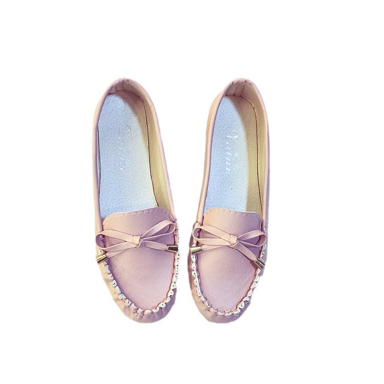 Damen Mokassin Slipper mit elegantem Schleifen-Detail und komfortabler Innensohle EB