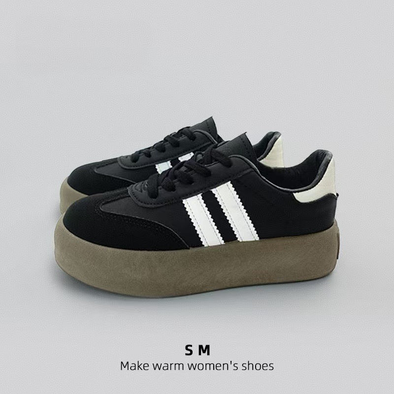 Damen Trendige Sneakers mit dicker Sohle und sportlichem Design EB