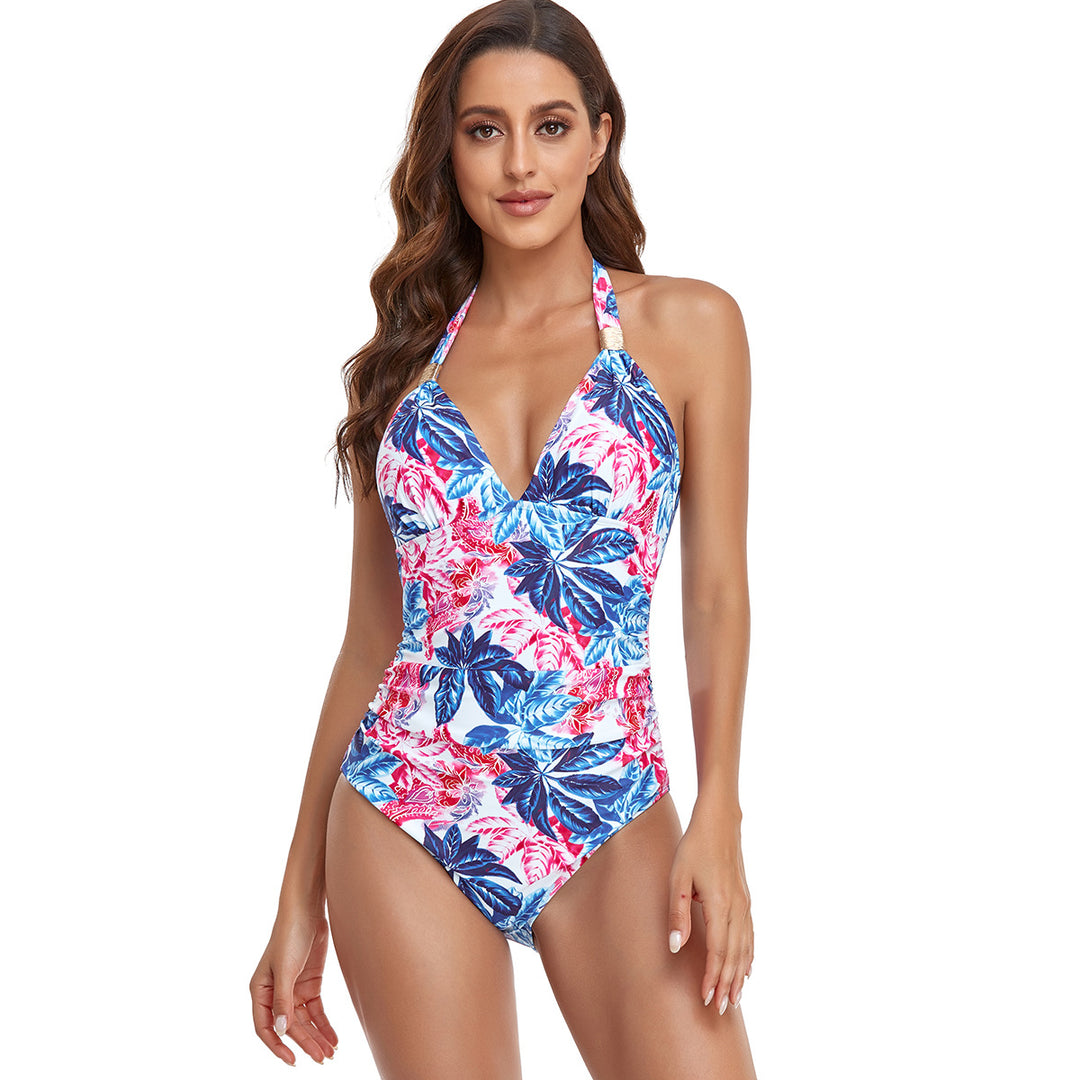 Damen Eleganter Hochgeschnittener Badeanzug EB