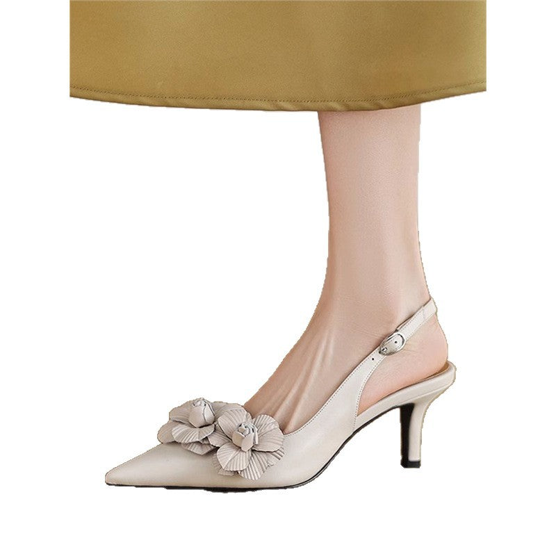Damen Slingback Pumps mit floralem Design EB