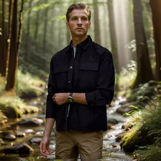 Herren strapazierfähige Utility-Jacke mit praktischen Taschen EB