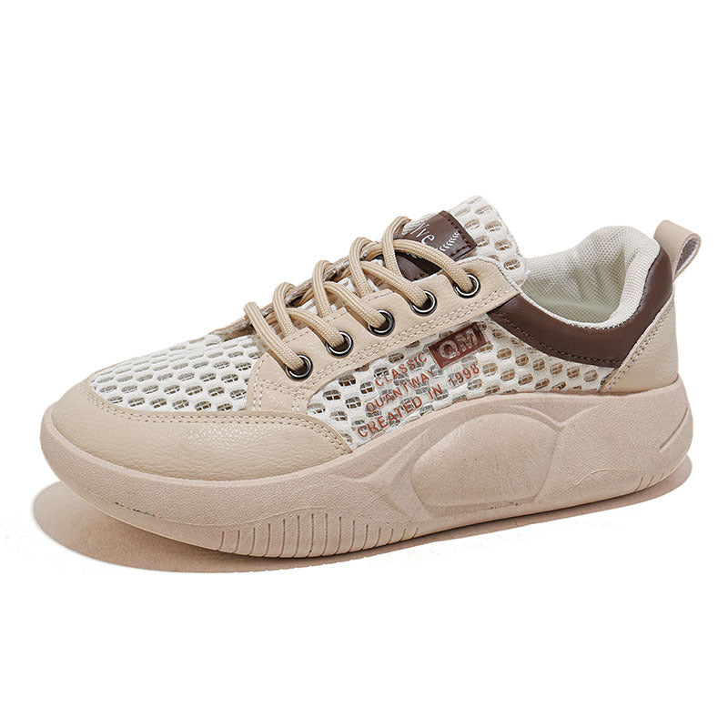 Damen Atmungsaktive Sneakers mit elastischer Schnürung und stabiler Sohle EB