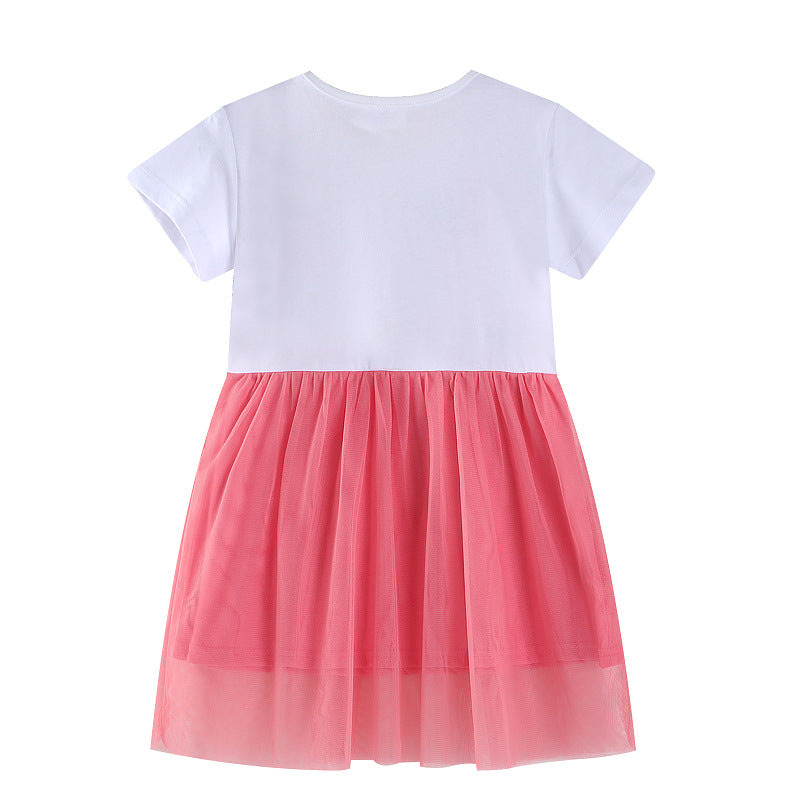 Mädchen Tüllkleid mit floralem Stickdesign EB