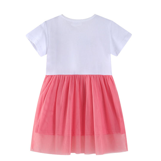 Mädchen Tüllkleid mit floralem Stickdesign EB