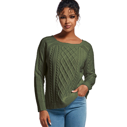 Damen Strickpullover mit stilvollem Zopfdesign EB