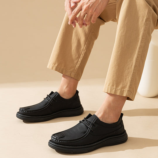 Herren Modische Schnürschuhe aus hochwertigem Kunstleder EB