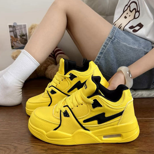 Damen Sportliche Sneaker mit High-Top Design und atmungsaktiver Oberflächenstruktur EB