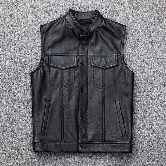 Herren elegante weste mit praktischen Taschen und Stehkragen EB