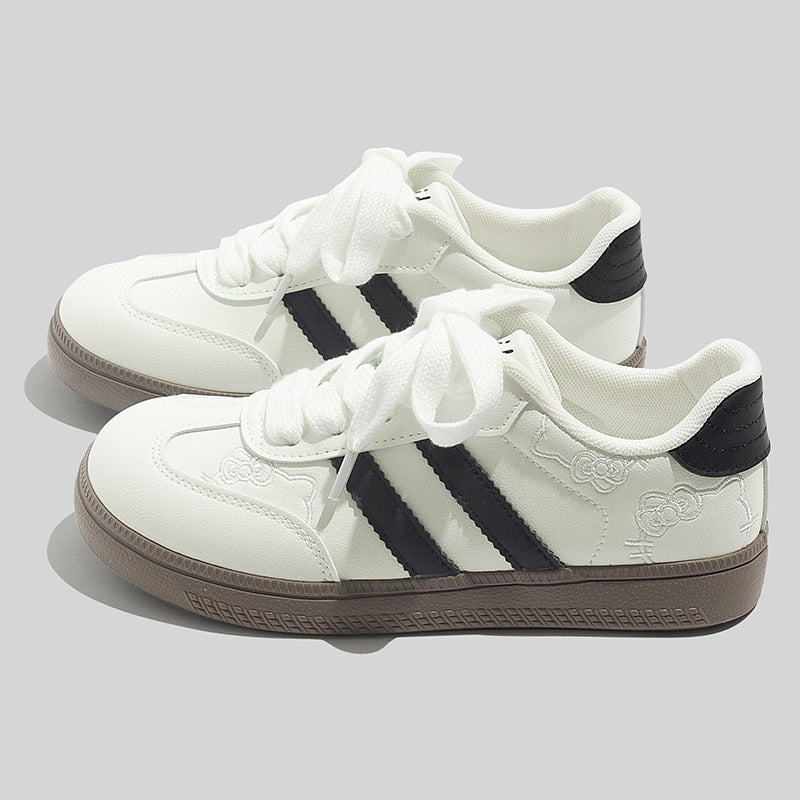 Damen Sportliche Sneakers mit floralem Design und weicher Dämpfung EB