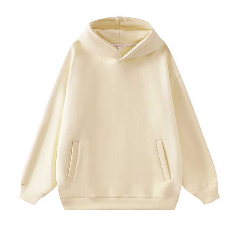 Damen lässiger Kapuzenpullover aus weichem Fleece mit praktischem Schnitt EB