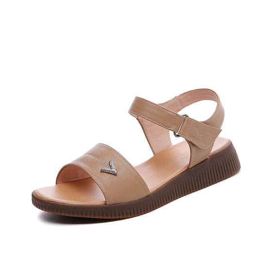 Damen Bequeme Riemchen-Sandaletten mit verstellbarem Fesselriemen und ergonomischer Sohle EB