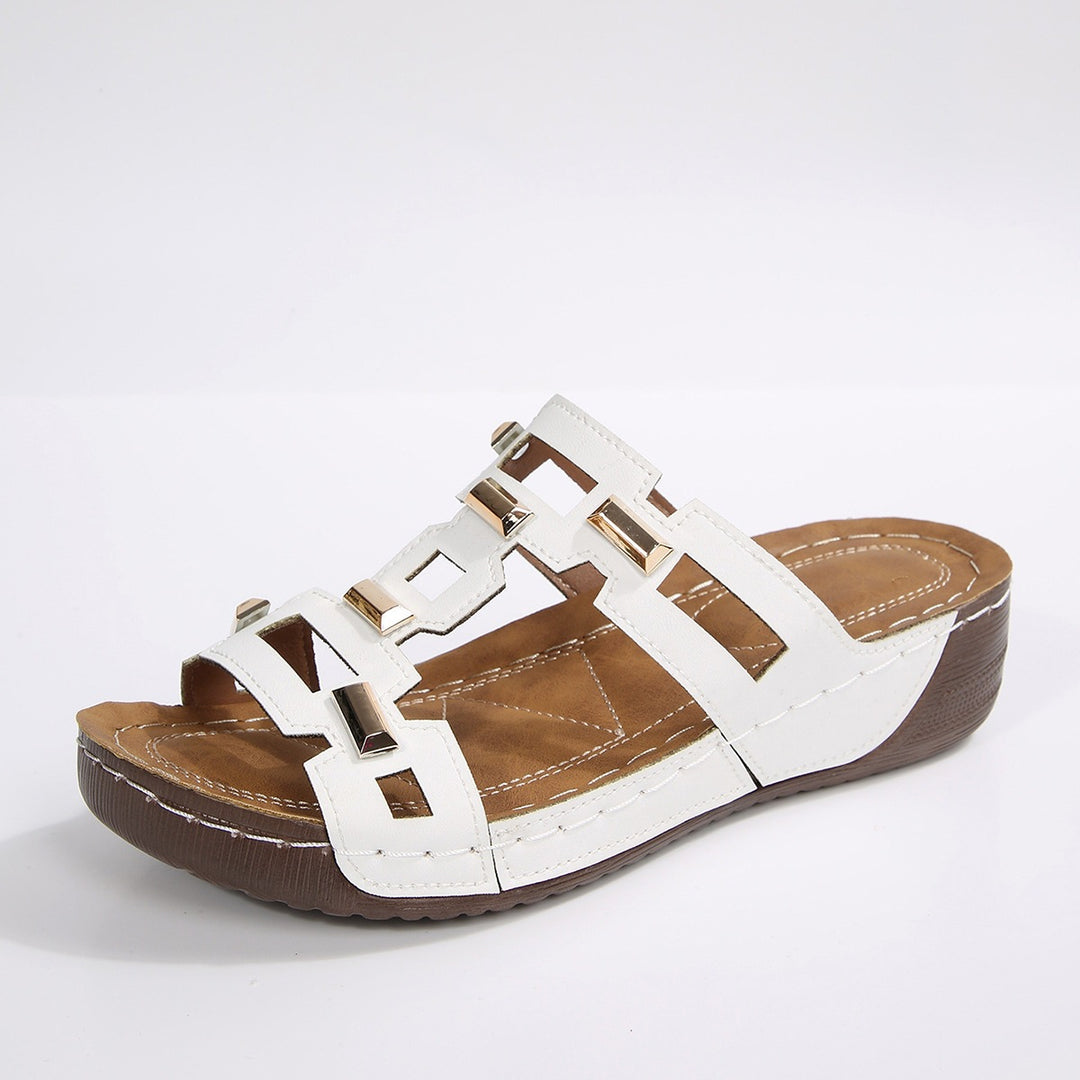 Damen Komfortable Sandalen mit modernem Riemendesign und rutschfester Sohle EB