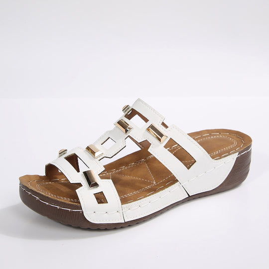 Damen Komfortable Sandalen mit modernem Riemendesign und rutschfester Sohle EB