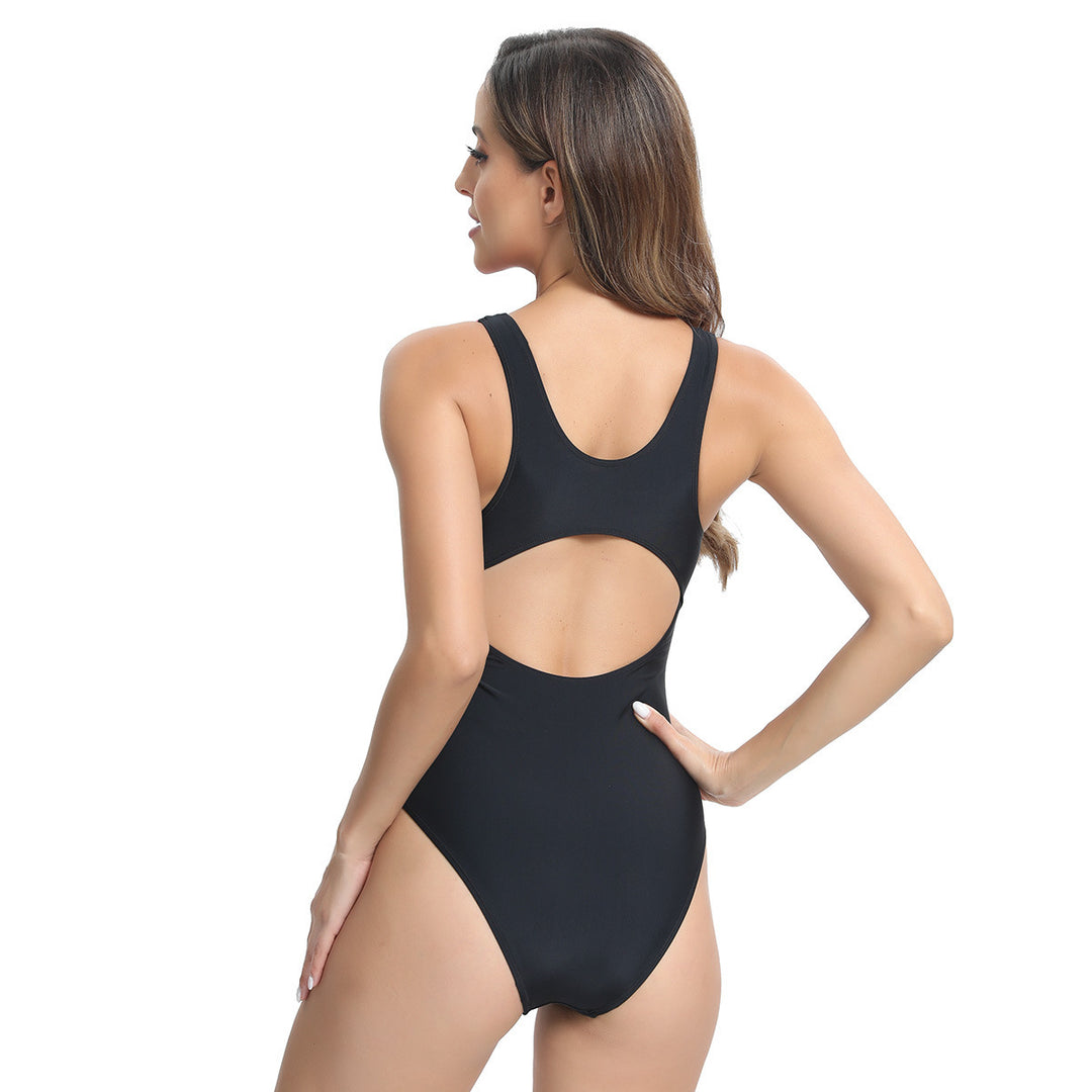 Damen Sportlicher Badeanzug mit lebhaftem Kontrast EB