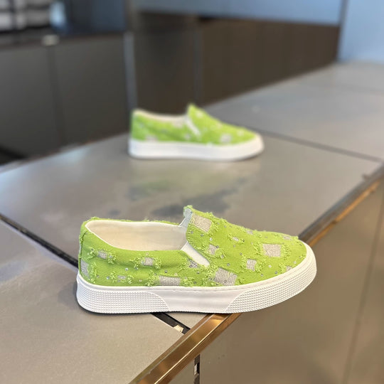 Damen Komfortable Slip-On Sneakers mit funkelnden Applikationen EB