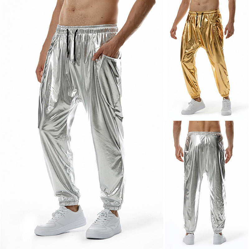 Herren Sportliche Relaxed-Fit Trainingshose mit reflektierender Oberfläche EB