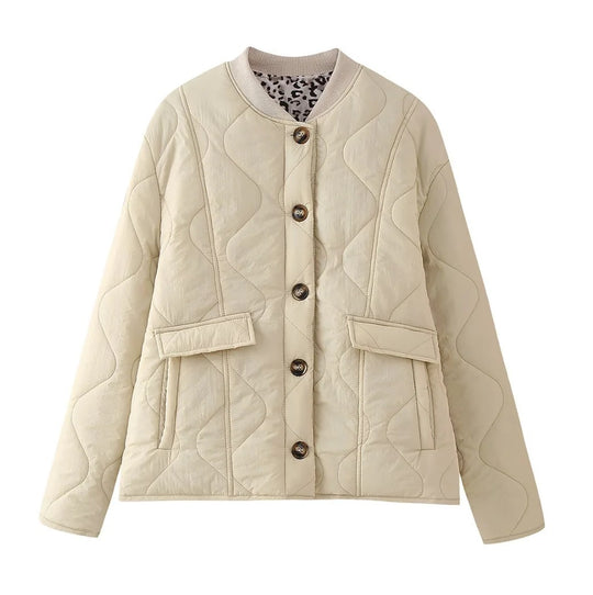 Damen Übergangsjacke im modernen Steppdesign mit praktischen Taschen EB