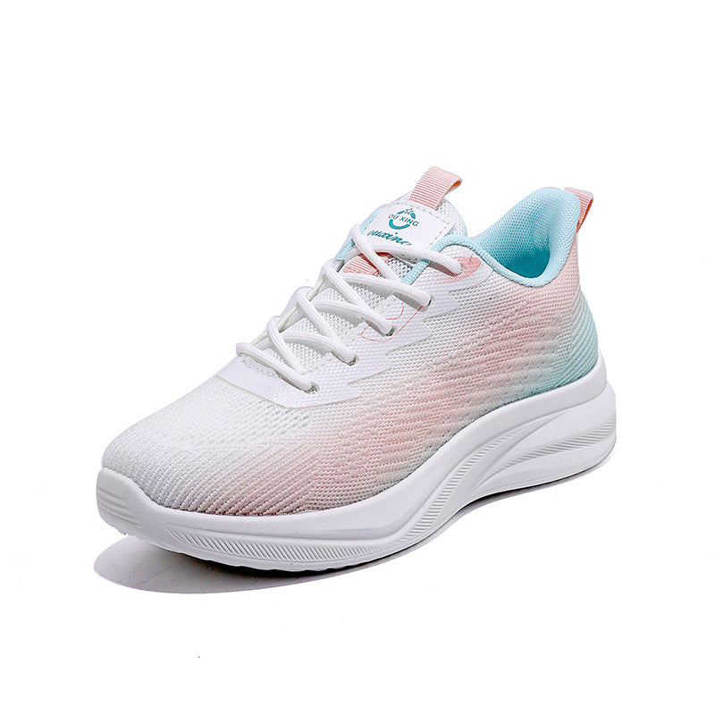 Damen sportliche Sneakers mit atmungsaktivem Obermaterial und komfortabler Dämpfung EB