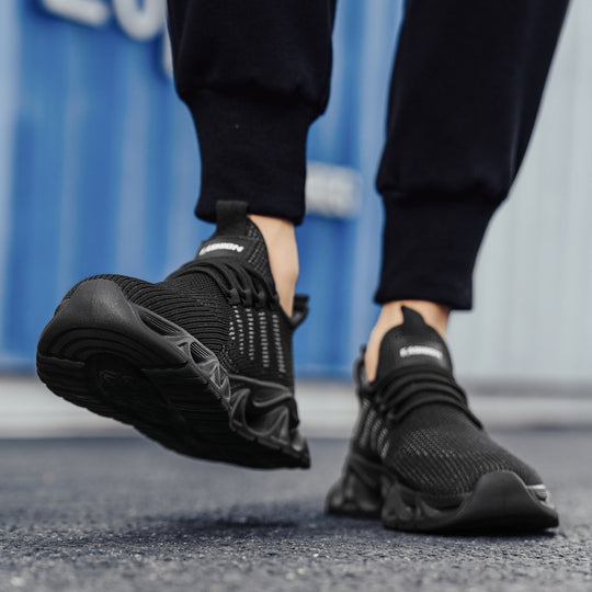 Damen Atmungsaktive Fitness-Sneaker mit rutschfester Sohle und elastischem Schnürsystem EB