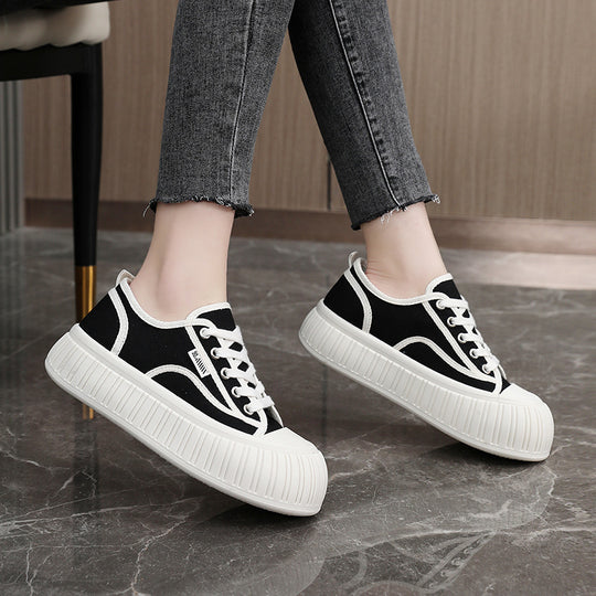 Damen Plateau Sneakers mit trendigem Design und komfortabler Dämpfung EB