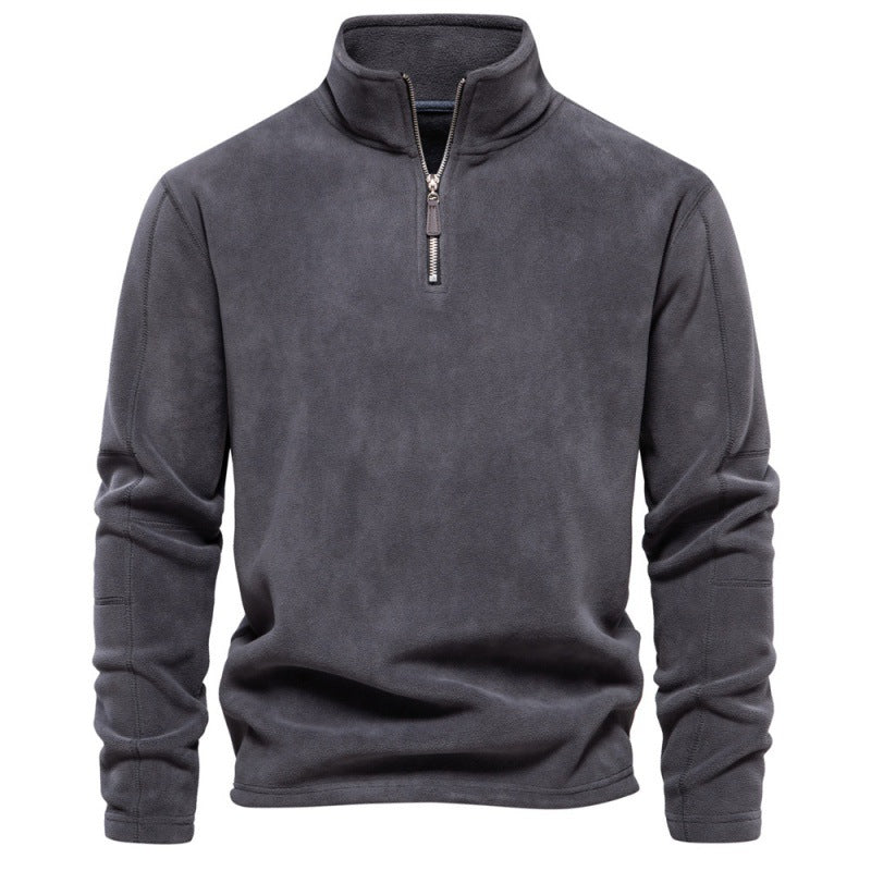 Herren Mikrofleece Pullover mit halbem Reißverschluss EB