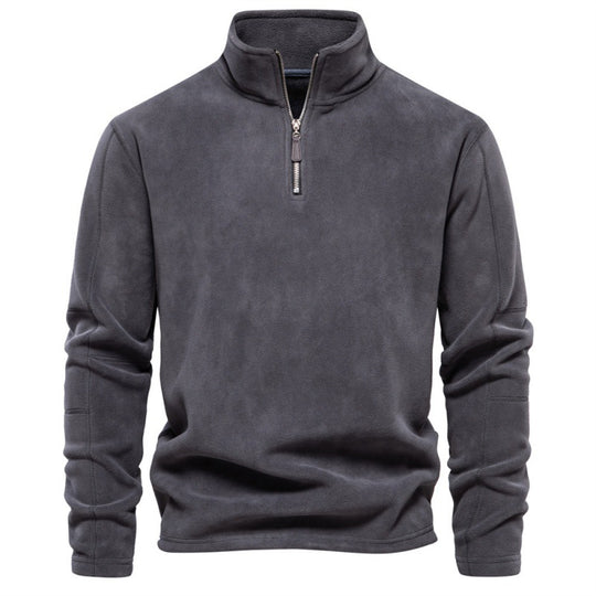 Herren Mikrofleece Pullover mit halbem Reißverschluss EB