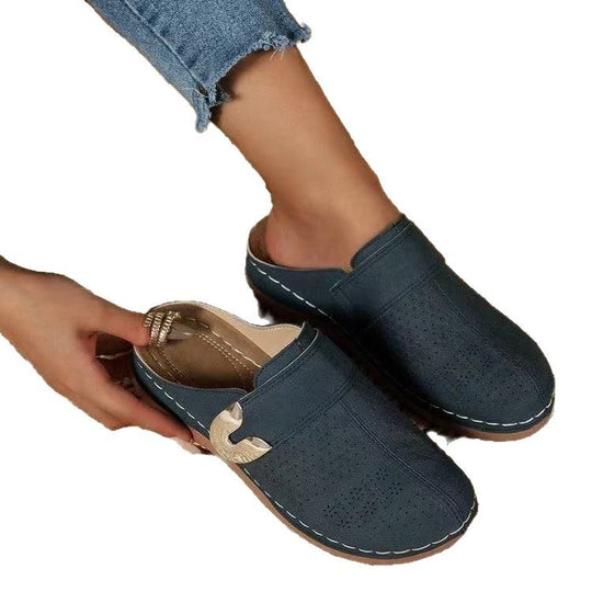 Damen Komfortable Clogs mit modischen Perforationen EB