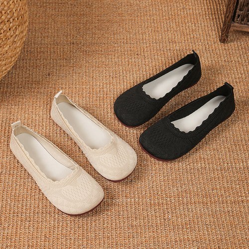 Damen Strick-Ballerinas EB