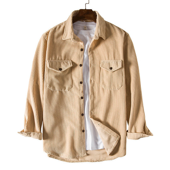 Herren Karierte Overshirt aus hochwertigem Baumwollmischung mit Brusttaschen EB