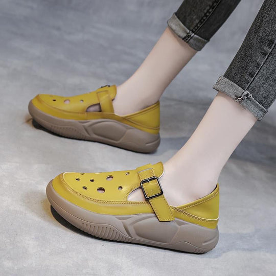 Damen modische Clogs mit praktischer Schnalle EB